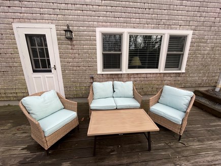 Orleans Cape Cod vacation rental - Enjoy your morning coffee on your private back deck.