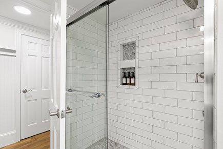 Brewster Cape Cod vacation rental - Lower floor full bathroom with walk-in shower and bath essentials