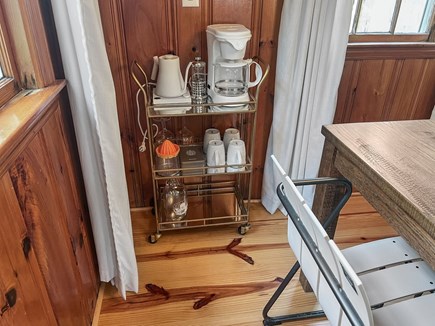 Dennis Port Cape Cod vacation rental - Start your mornings right with a charming coffee cart - your perfect pick-me-up spot