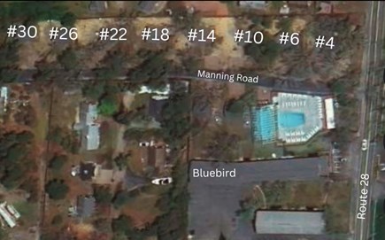Dennis Port Cape Cod vacation rental - Aerial view of all cottages on Manning Road