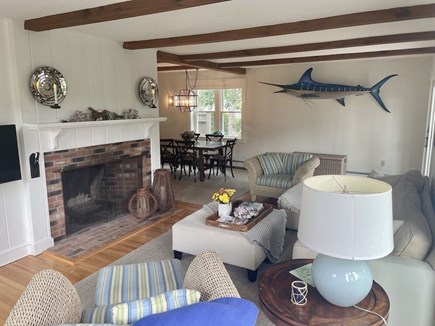 Chatham Cape Cod vacation rental - Living room into dining.