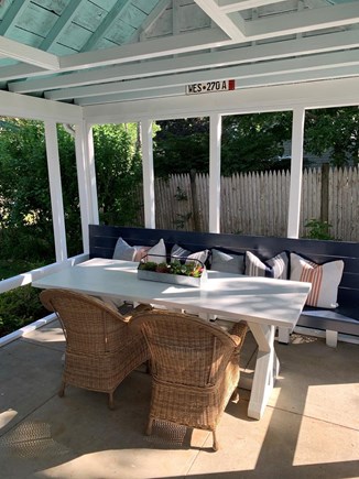 West Yarmouth Cape Cod vacation rental - Screened in porch with large table for 6-8