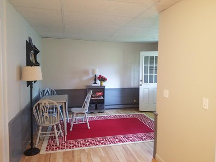 East Dennis Cape Cod vacation rental - Entrance to the downstairs barn, play area as well as a work desk