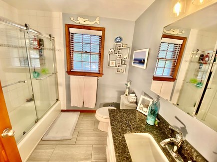 Mashpee Cape Cod vacation rental - 2nd floor full bath granite, tile, bidet recent Reno