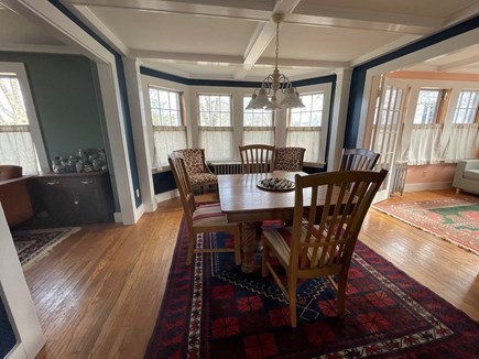 South Yarmouth Cape Cod vacation rental - Dining Room opens to Living Room & Sun Room (table has leaf for 6