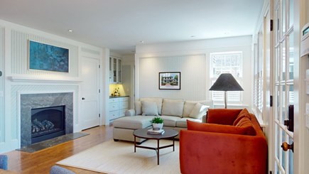 Provincetown Cape Cod vacation rental - Living room with working fireplace