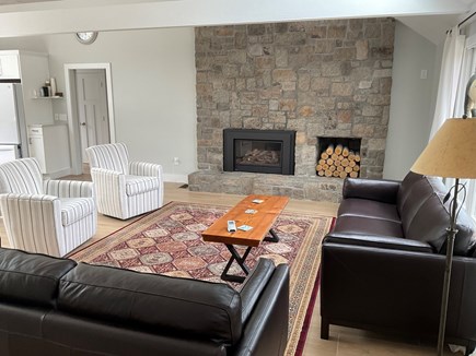 Brewster Cape Cod vacation rental - Living room with gas fire place