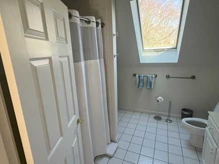 Falmouth Cape Cod vacation rental - Second floor bathroom with bathtub and shower