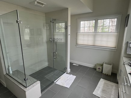 Falmouth Cape Cod vacation rental - Large primary bathroom with walk-in shower is on 1st floor