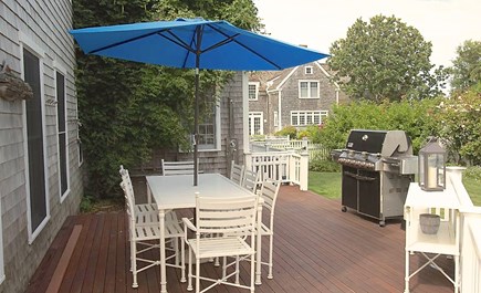 Brewster Cape Cod vacation rental - Great big deck off the back of the house with large gas grill.