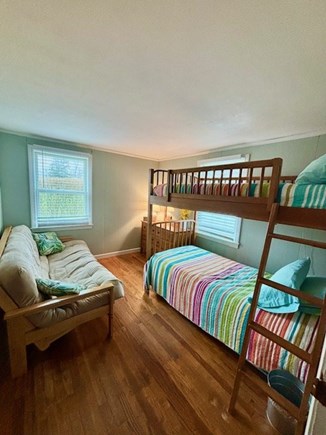 Dennisport Cape Cod vacation rental - Bedroom #2 with bunk beds and futon couch