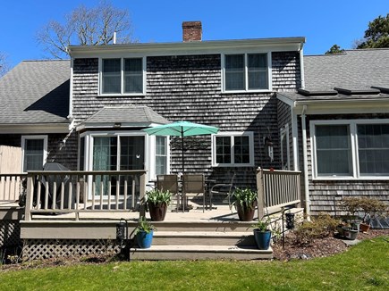 South Yarmouth Cape Cod vacation rental - Backyard deck & outside shower