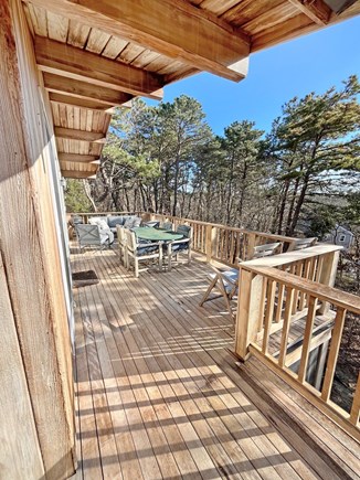 Wellfleet Cape Cod vacation rental - Sun deck off of the primary living space, outdoor dinning table