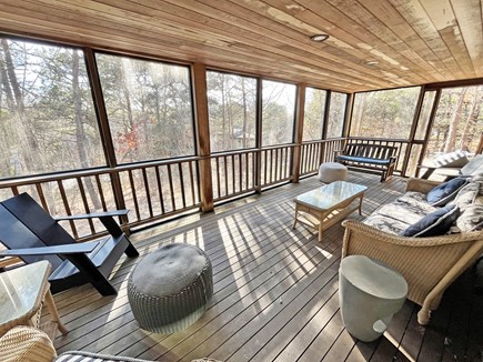 Wellfleet Cape Cod vacation rental - Large screened in porch with lounge areas