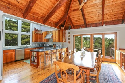 Truro Cape Cod vacation rental - Dining area with more sliders to the decks