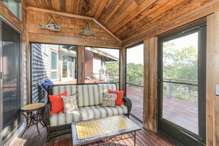 Truro Cape Cod vacation rental - More seating in the screened porch