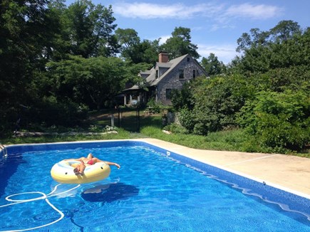 Truro Cape Cod vacation rental - Lounging in the Pool