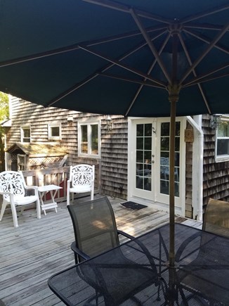 Mashpee Cape Cod vacation rental - Large outdoor deck with patio furniture and grill