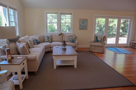 Eastham Cape Cod vacation rental - Wrap around couch in the living room.