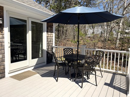 Brewster Cape Cod vacation rental - Deck with dining table and gas grille