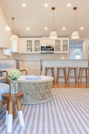 West Yarmouth, Lewis Bay Cape Cod vacation rental - Open concept kitchen and dining area keeps everyone together.