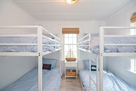 Dennis Port Cape Cod vacation rental - Bdrm 2: Two sets of twin bunk beds, dresser, closet, nightstand