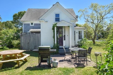 Yarmouth, Bass River Cape Cod vacation rental - Rear View with door to Laundry and shower on left