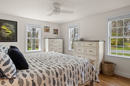 Yarmouth Port Cape Cod vacation rental - Primary bedroom with King size bed, two dressers, closet ...