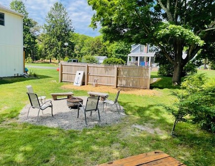 Marstons Mills Cape Cod vacation rental - Private fire pit area for Sandshark guests.