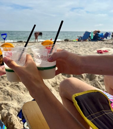 Yarmouth Cape Cod vacation rental - Coladas from the hotel bar next to Smuggler’s beach!
