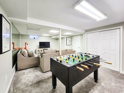 Pocasset Cape Cod vacation rental - Finished basement with foosball, smart tv, books and games