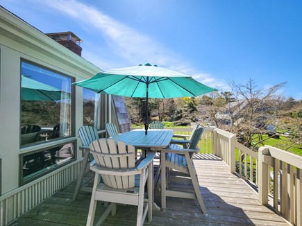 Pocasset Cape Cod vacation rental - Second-story deck with seating off main living areas, water views