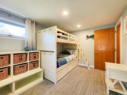 Pocasset Cape Cod vacation rental - Main level bedroom 2 with 2 twin beds, kids toys, games and more