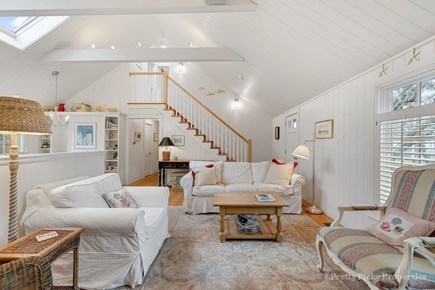 Brewster Cape Cod vacation rental - Living room to staircase
