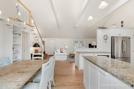 Brewster Cape Cod vacation rental - Reverse view of living room from dining area and kitchen
