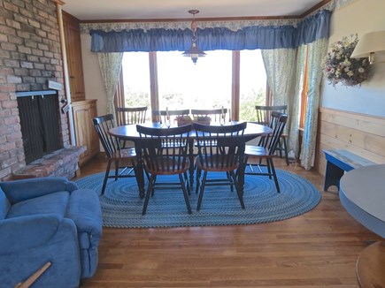 Brewster Cape Cod vacation rental - Dining area off kitchen with Bay view.