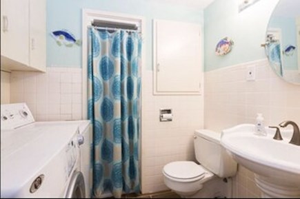 Brewster Cape Cod vacation rental - Bathroom with shower and laundry