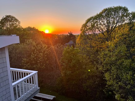 Brewster Cape Cod vacation rental - Sunset from the deck over the bay