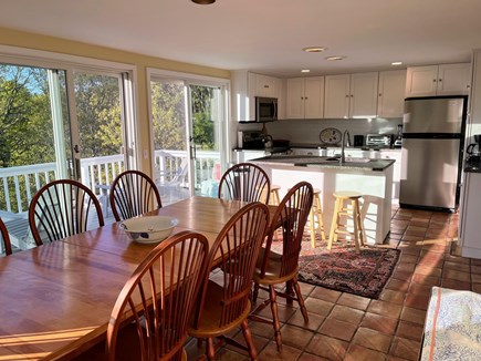 Brewster Cape Cod vacation rental - Dining Room and Kitchen with sliders to deck
