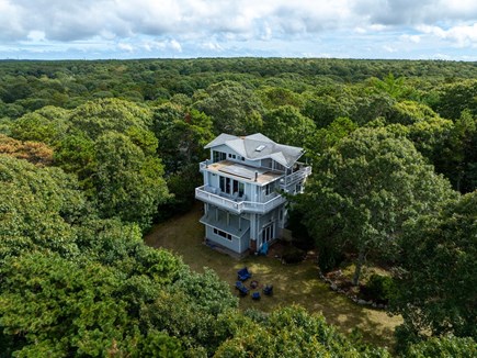 Brewster Cape Cod vacation rental - View of our retreat and yard from above