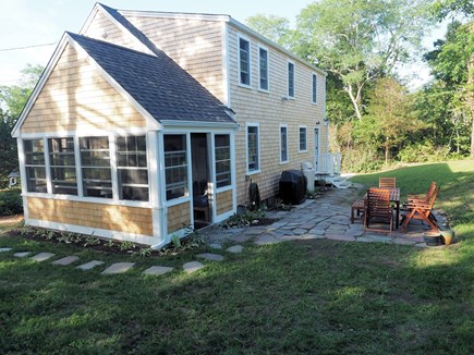 Wellfleet Cape Cod vacation rental - Patio with dining table and gas grill