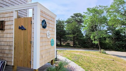 Wellfleet Cape Cod vacation rental - Roomy enclosed outdoor shower at side of house