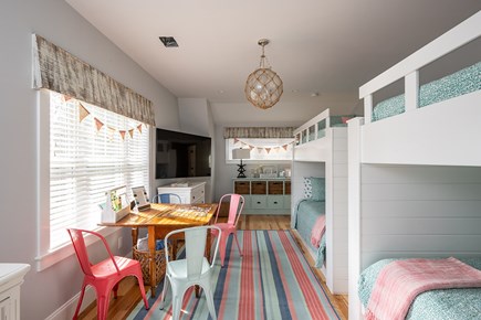 Sandwich Cape Cod vacation rental - Kids bunk room with queen bunks beds on second level