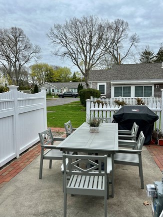 Osterville Cape Cod vacation rental - Two Bedroom unit: Outdoor patio with table and chairs for six
