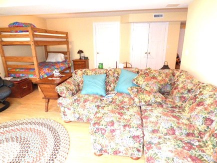 Dennis Cape Cod vacation rental - Family room in the Basement with TV