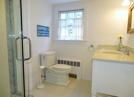 Falmouth Cape Cod vacation rental - Bathroom upstairs with glass walk in shower