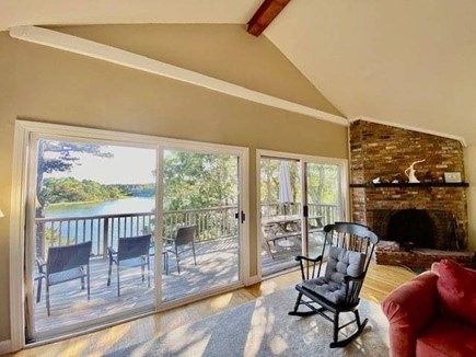 Chatham Cape Cod vacation rental - Livingroom with sliders to top water facing deck