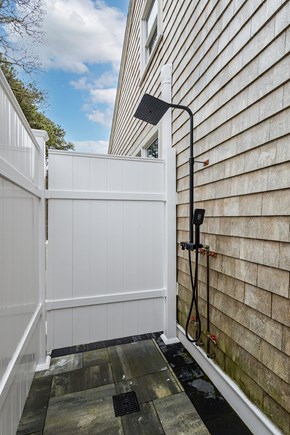 Dennis Cape Cod vacation rental - Huge Outdoor Shower Area On Patio Off The Mudroom