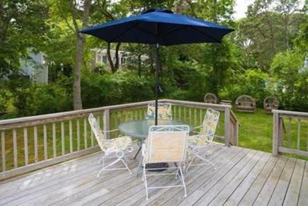 Popponesset Cape Cod vacation rental - Back deck with grill.