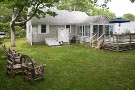 Popponesset Cape Cod vacation rental - Spacious yard, back deck, and outdoor shower